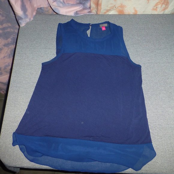 Vince Camuto sleeveless sheer Sz L - Picture 5 of 8